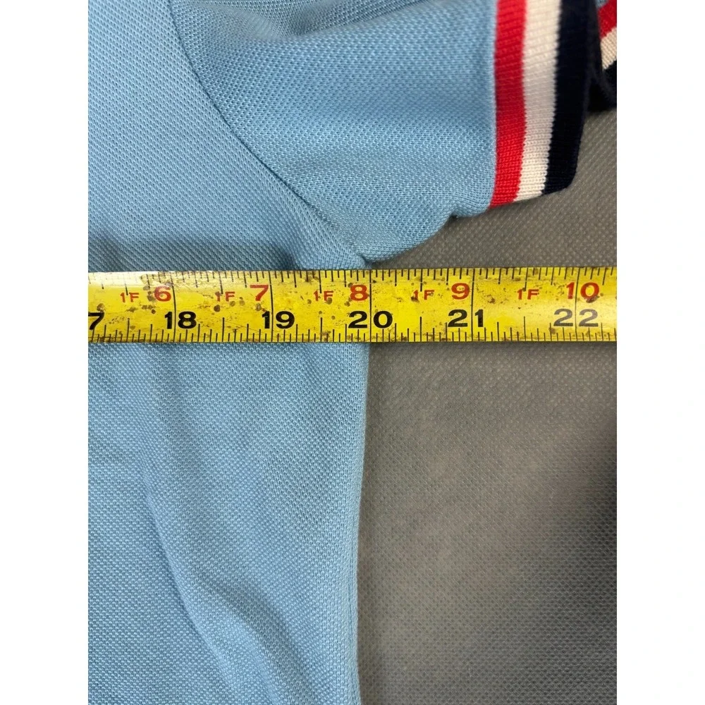 Lacoste Polo Shirt Mens Blue Golf Performance Stretch Short Sleeve Logo Collared